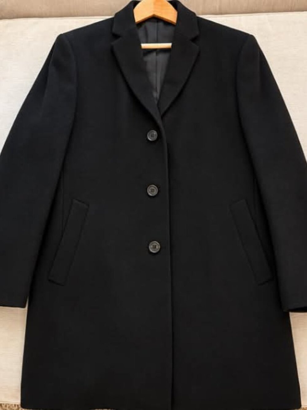 JWN by Nordstrom Men’s Black Wool Blend Overcoat (Size: 42R)